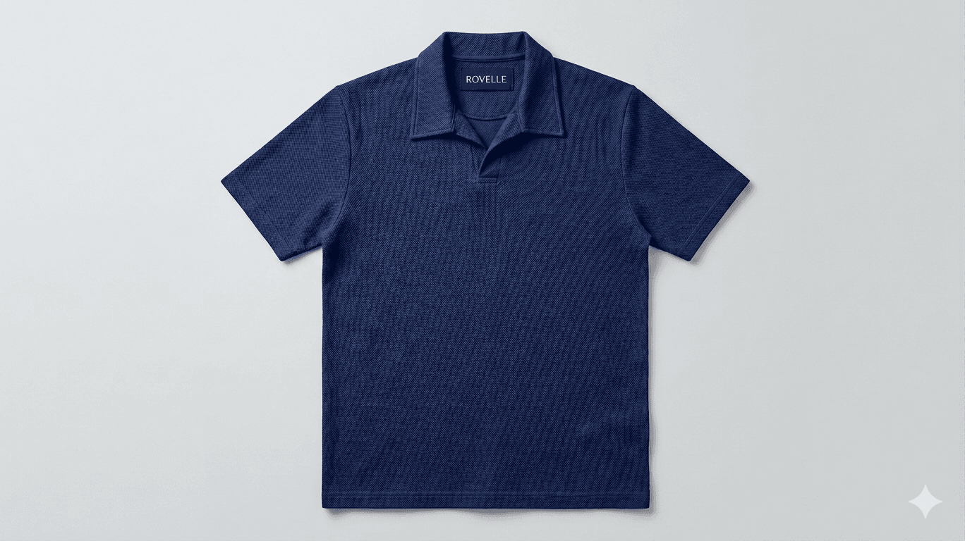 Rovelle V-Neck Navy Blue Polo men fashion Pakistan