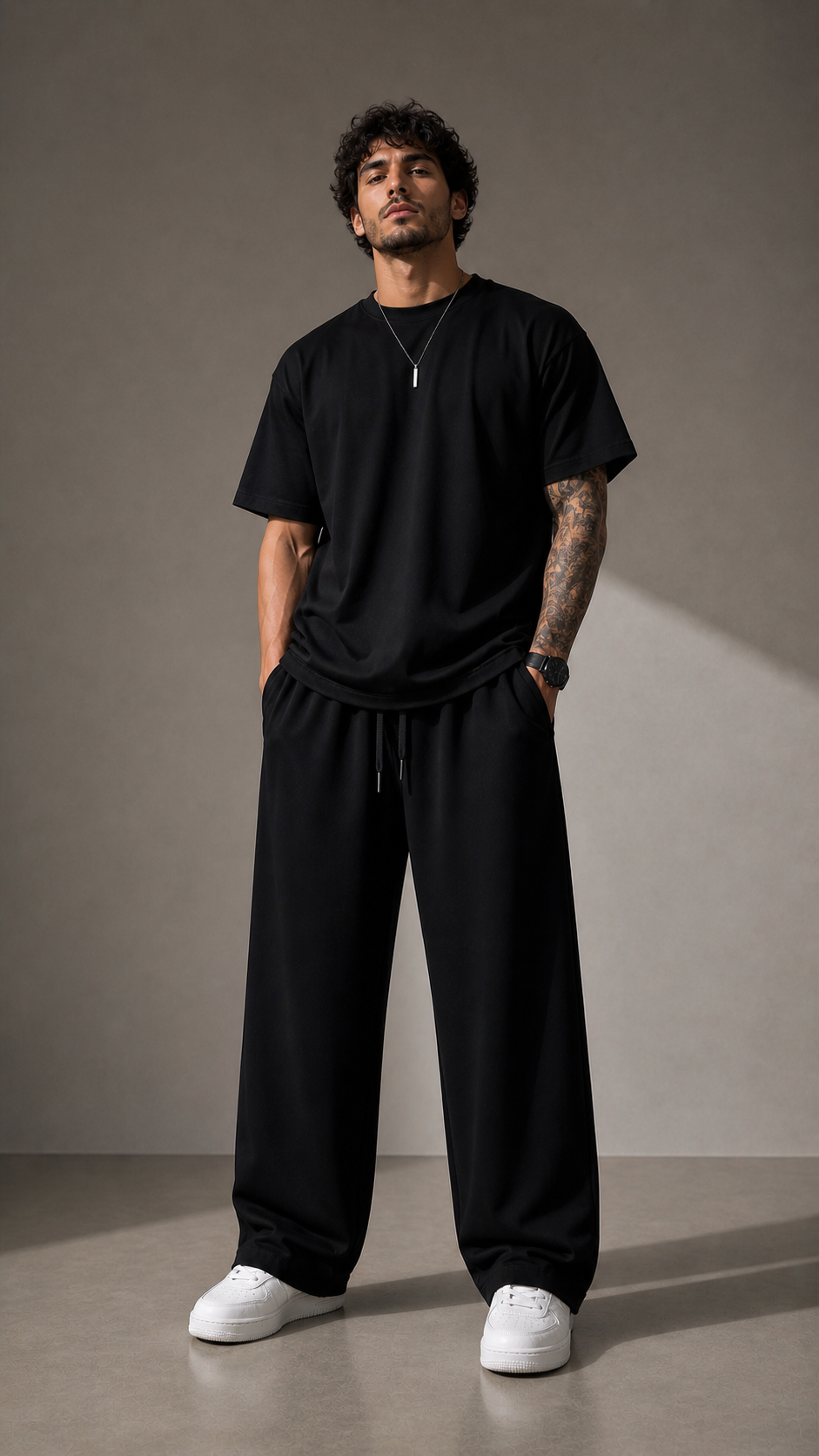 Rovelle Shadow Black Trousers close up fabric detail Pakistan