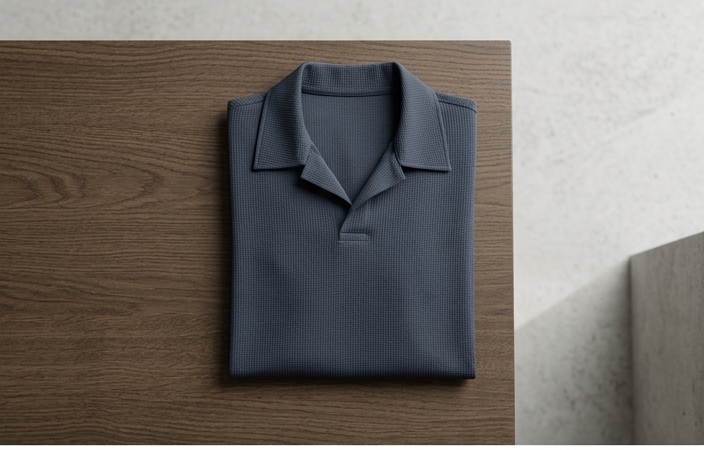 Premium V-Neck Polo | Deep Blue