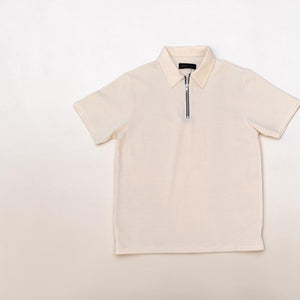 Rovelle Signature Knitted Polo Beige back view Pakistan