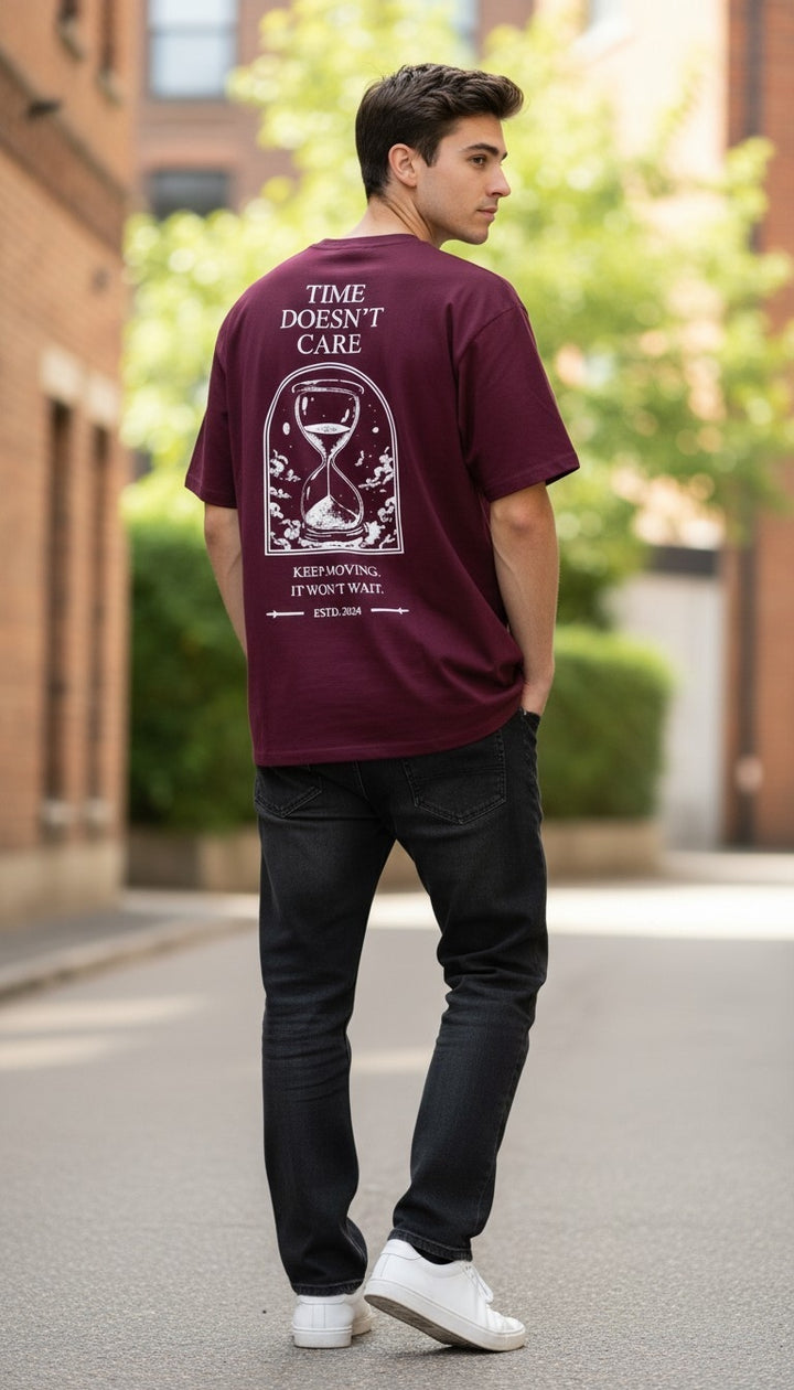 Essential Oversized Tee | Maroon
