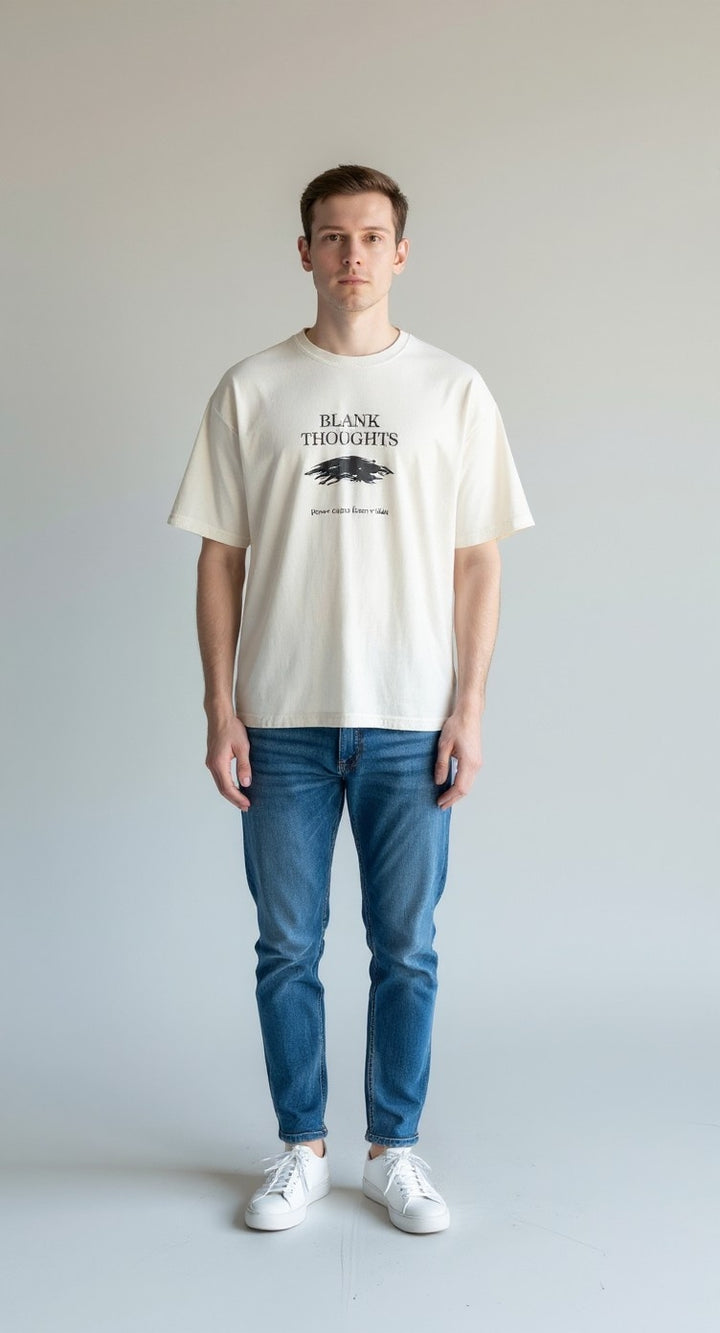 Blank Thoughts | Oversized Graphic Tee