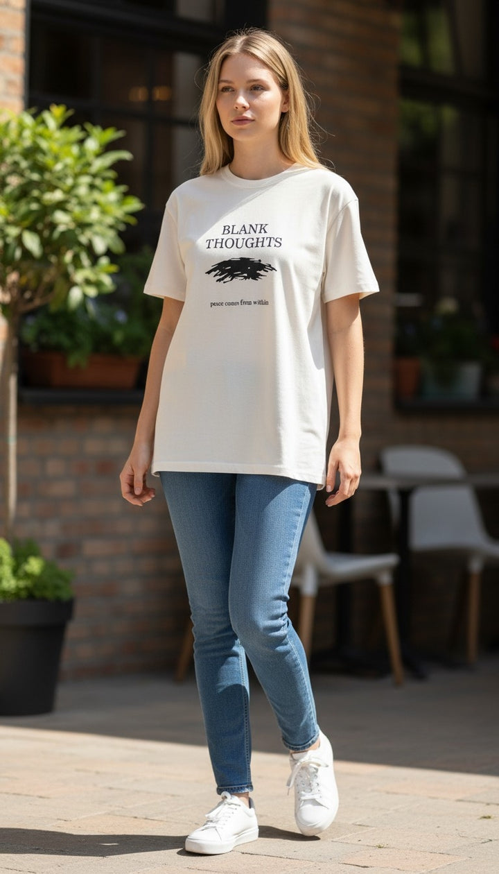 Blank Thoughts | Oversized Graphic Tee