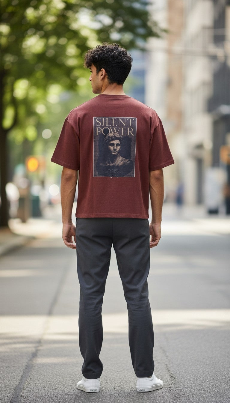 Silent Power | Raw-Edge Patchwork | Boxy Tee